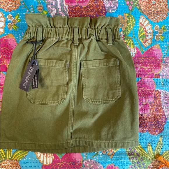 NWT BLANKNYC DENIM Olive Twill Skirt In Lawn Party - Picture 5 of 9